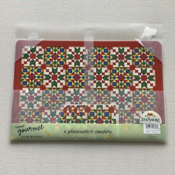 Jim Shore Casual Gourmet Placemats & Coasters Set of 6 - Picture 1 of 5
